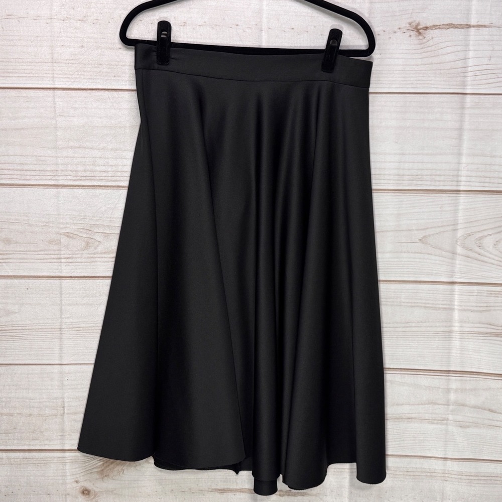 ASOS Skater Skirt Womens Size 12 Black Excellent Scuba Midi Flare